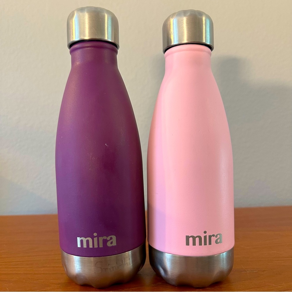 VGUC - set of 2 - Mira 12oz Stainless Steel Bottles